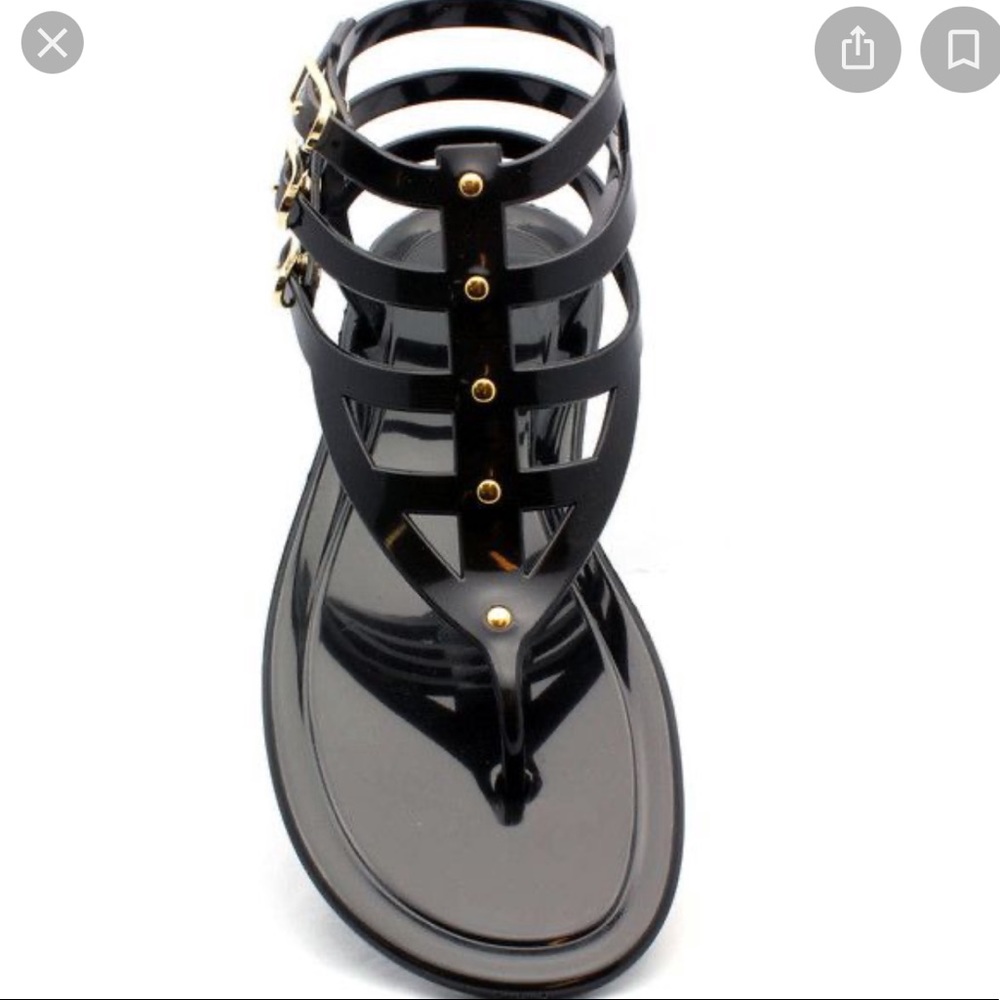 Jimmy Choo Black Jelly Margot Gladiator Sandals